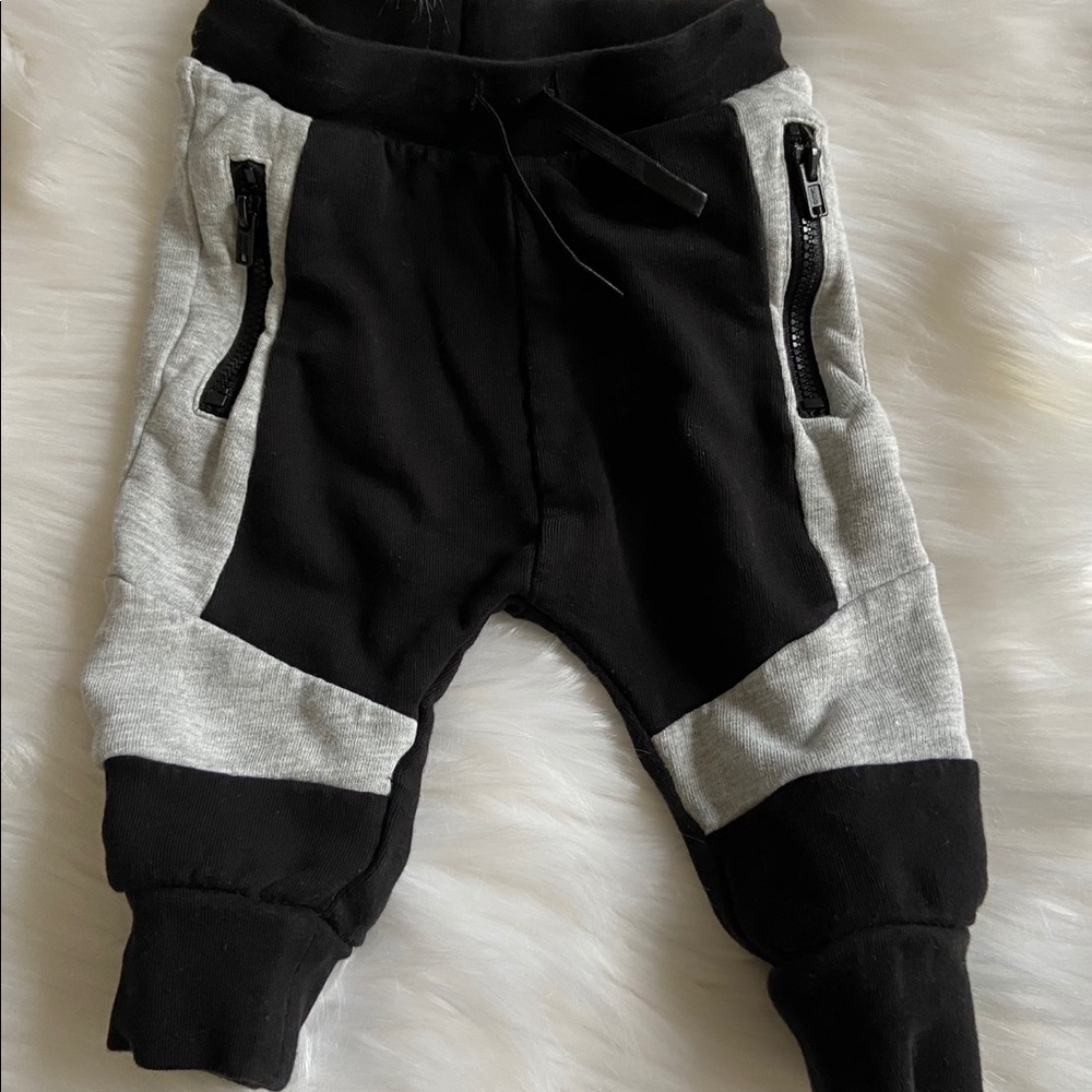 H&M Kids Black and Gray sweatpants for baby